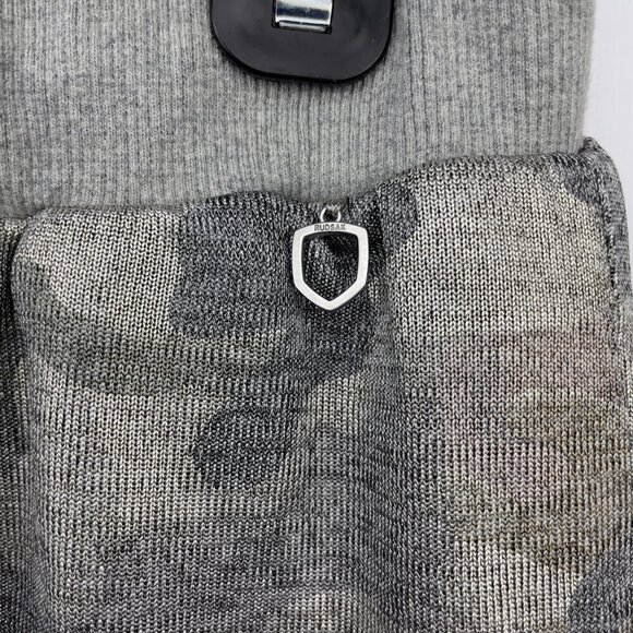 RUDSAK Knitted Camo Shiny Designer Boxing Athletic High-Waist Gray Gold Shorts M - Picture 13 of 14